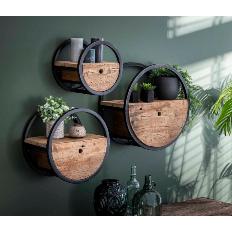 ZI Wall shelf circular Ø30 with drawer